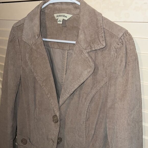 St Johns Bay Womens L Corduroy Fall Jacket Tan Light Brown - Picture 7 of 7